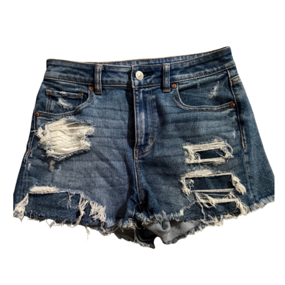 American Eagle Outfitters Ripped Blue Jean Shorts